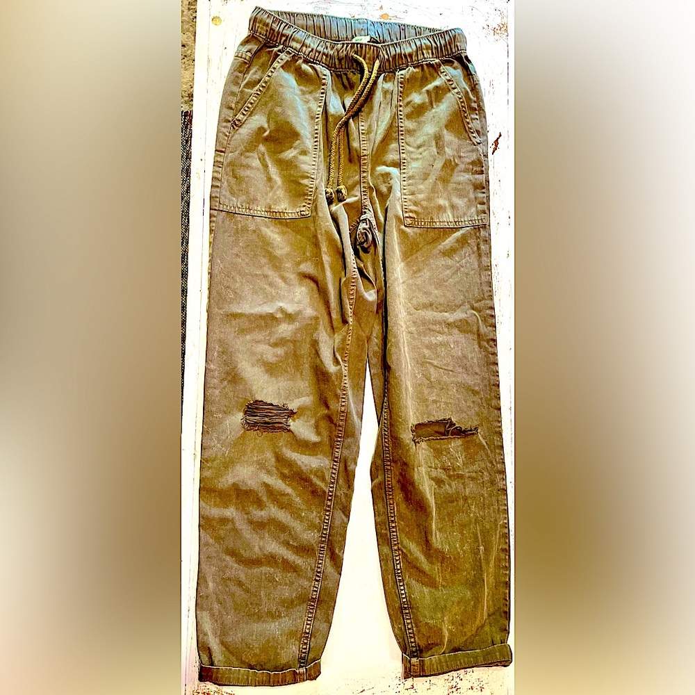 Aerie S/P Olive Green Drawstring Waist Pants